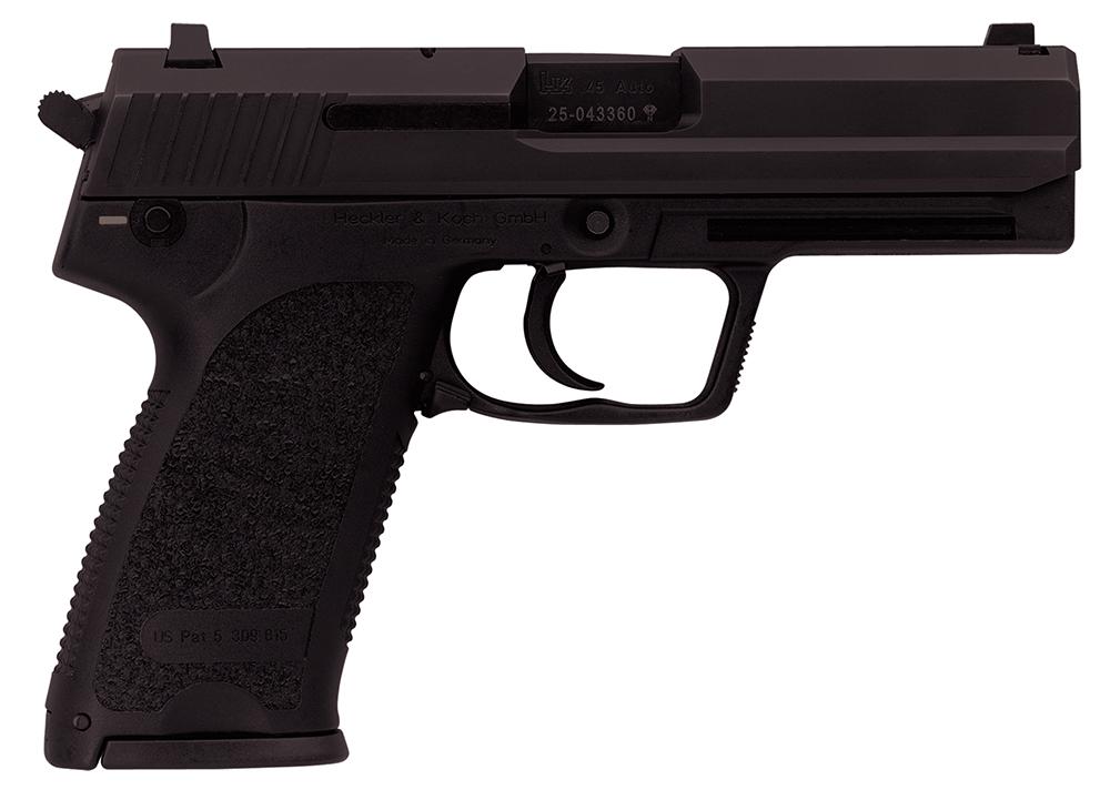Heckler & Koch USP45 LEM Pistol M704507A5, 45 (ACP), 4.4", Black Poly Grip/Frame, Black Finish, 12 Rds