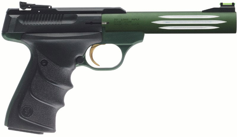Browning Buckmark URX Pistol 051516490, 22 Long Rifle, 5.5", Ultragrip RX Ambidextrous, Green Finish, 10 Rds