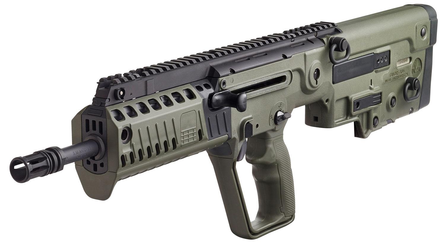 IWI Tavor X95 Semi-Auto Rifle XG18, 223 Remington/5.56 NATO, 18", Polymer OD Green Stock, Black Finish, 30 Rds