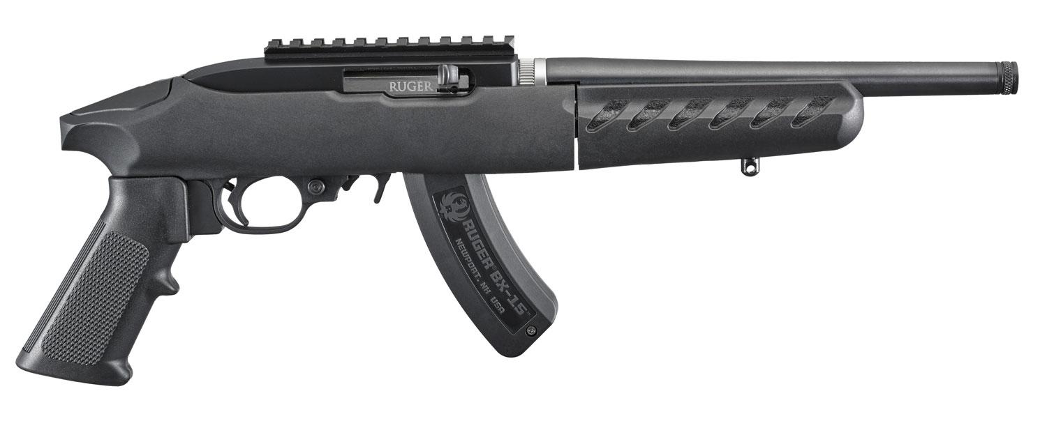 Ruger 22 Charger Takedown Pistol 4926, 22 Long Rifle, 10 in, Synthetic Stock, Black Finish, 10 Rds 