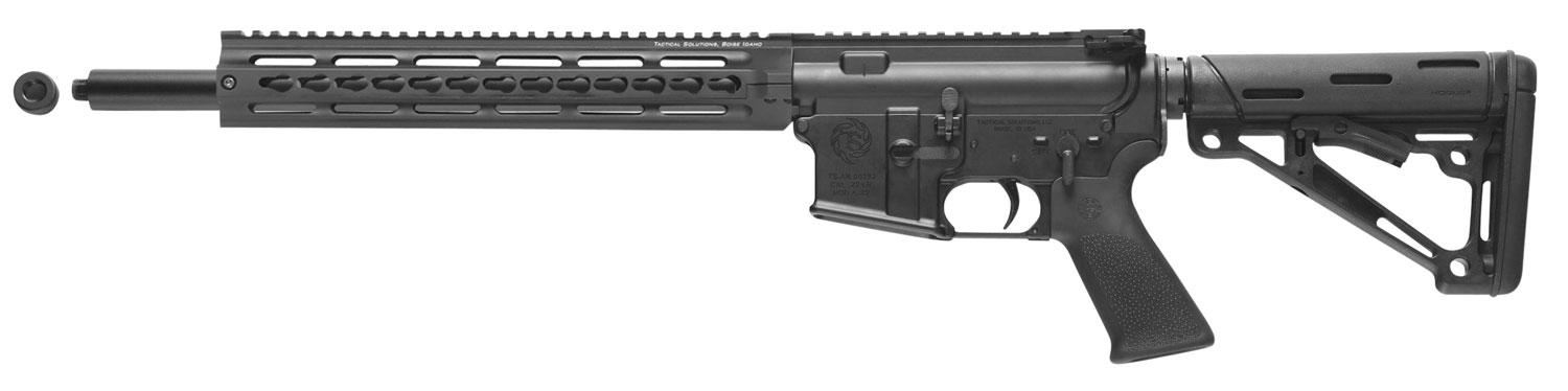 Tactical Solutions AR-LT Complete Semi-Auto Rifle ARCLTK, 22 Long Rifle, 16.5", Collapsible Black Stock, Black Finish, 25 Rds