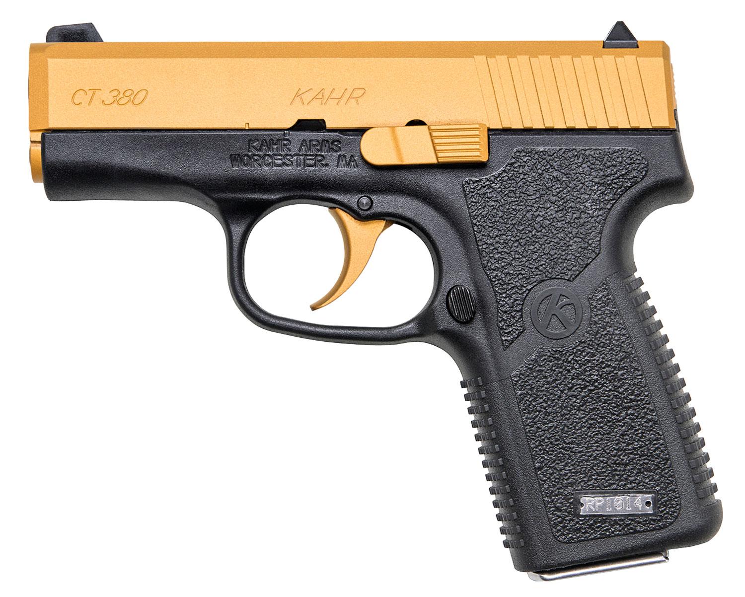 Kahr CT380 Semi-Auto Pistol CT3833CG, 380 ACP, 3", Black Polymer Grips, Black Finish, 7 Rds
