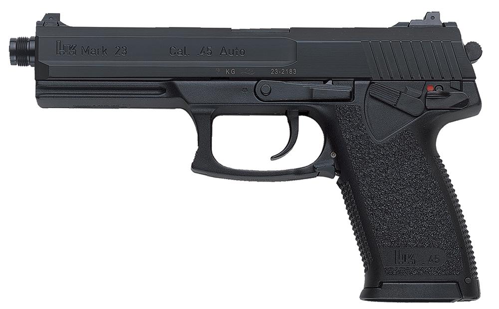 Heckler & Koch Mark 23 Pistol 723001A5, 45 ACP, 5.9", Black Interchangeable Backstrap Grips, Black Finish, 10 Rds