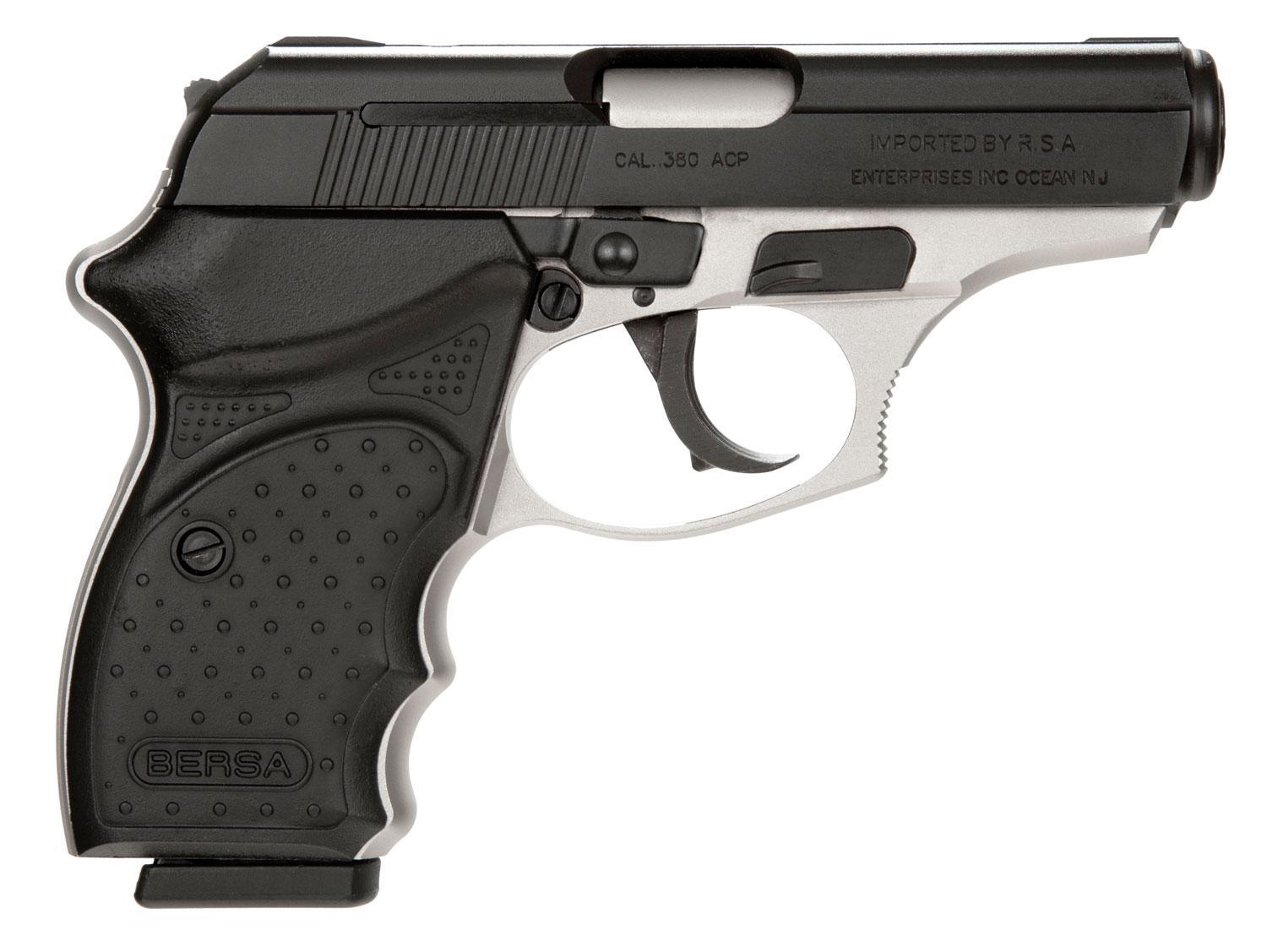 Bersa Thunder 380 Combat Pistol T380DT8CT, 380 ACP, 3.5", Black Polymer Grips, Black Finish, 8 Rds