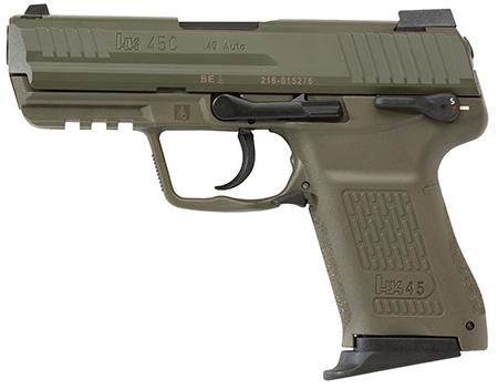 Heckler & Koch HK45 Compact LEM DA/SA Action Pistol 745037GGLEA5, 45 ACP, OD Green Interchangeable Backstrap, Green Finish,8 Rds