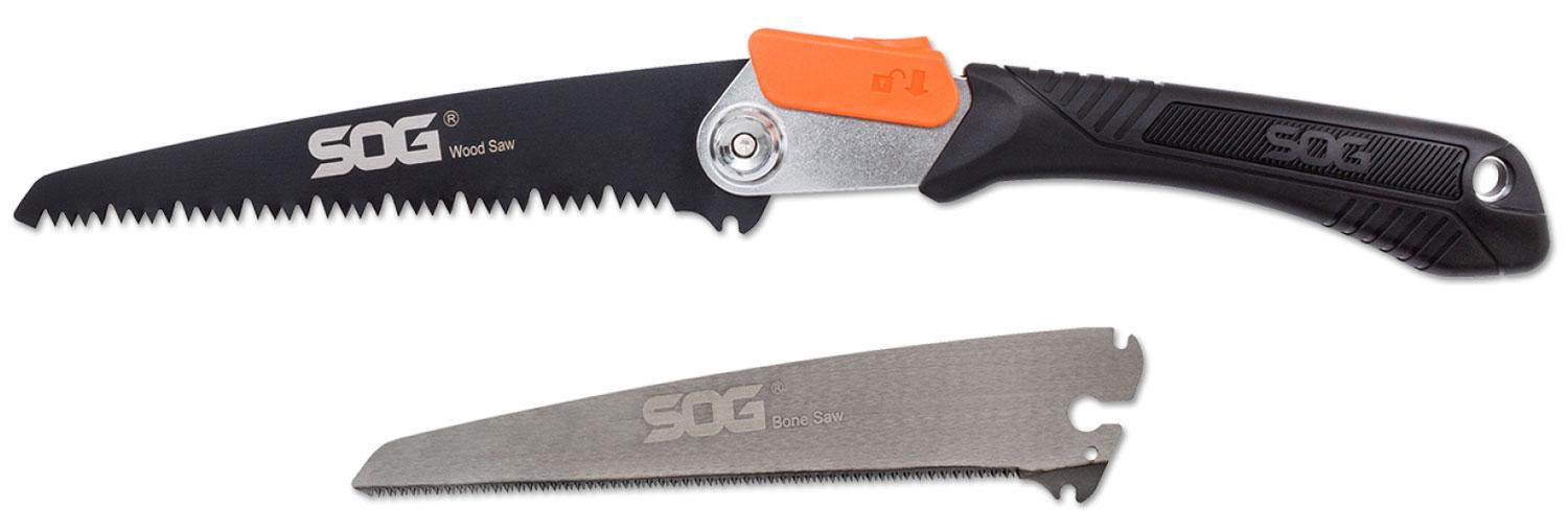 SOG Folding Saw w/Black TPR Handle (F11BNCP)
