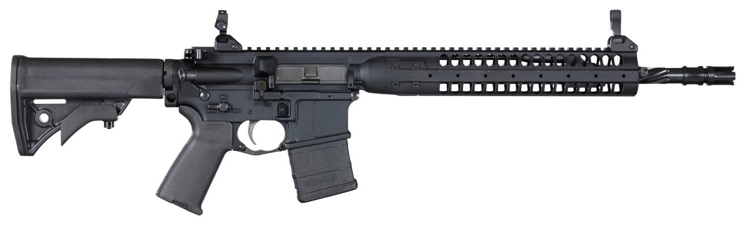 LWRC Individual Carbine SPR Semi-Auto Rifle ICR5B16SPRCA, 223 Remington/5.56 NATO, 16.1", 6-Position Black Stock, Black Finish, 10 Rds