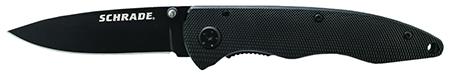 Smith & Wesson Schrade Large Drop Point Folding Knife w/Plain Edge & Aluminum Handle (401LALB)