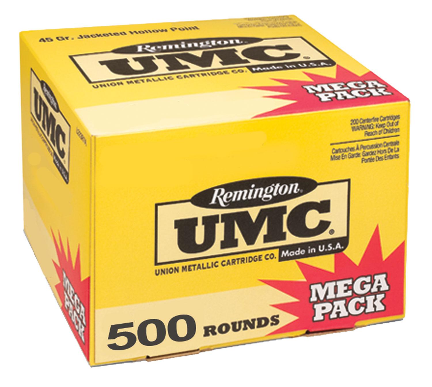 Remington UMC Handgun Ammunition L280APBC, 380 ACP, Metal Case (FMJ), 95 GR, 500 Rd/Bx