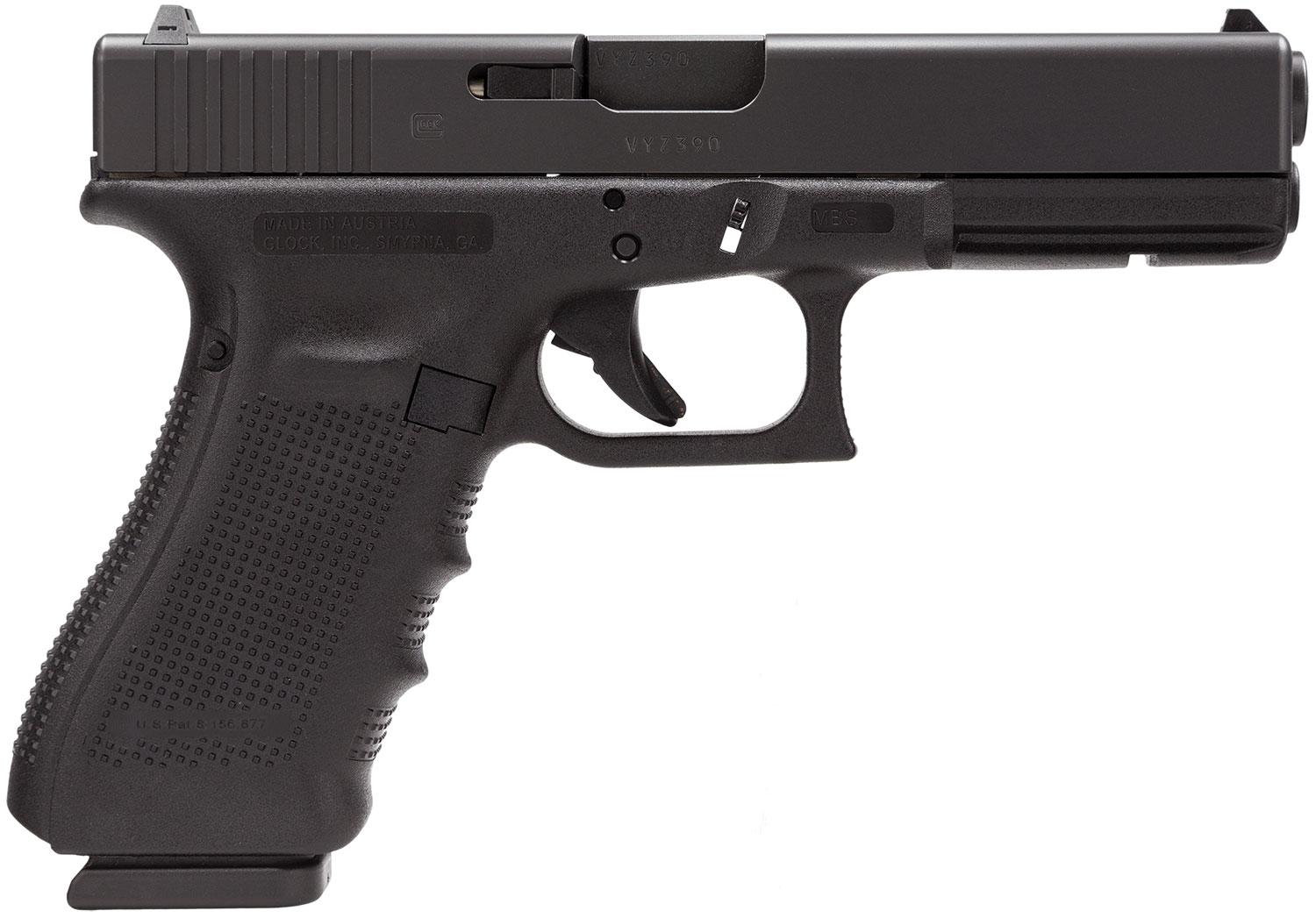 Glock Gen 4 Compact Pistol UG2259203, 40 S&W, 4.48", Black Interchangeable Backstrap Grips, Black Finish, 15 Rds