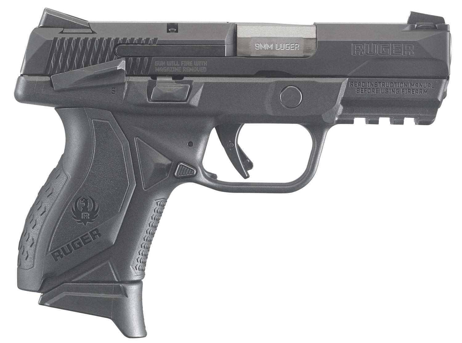 Ruger American Pistol 8633, 9mm, 3.5", Black Grips, Black Nitride Finish, 10 Rds