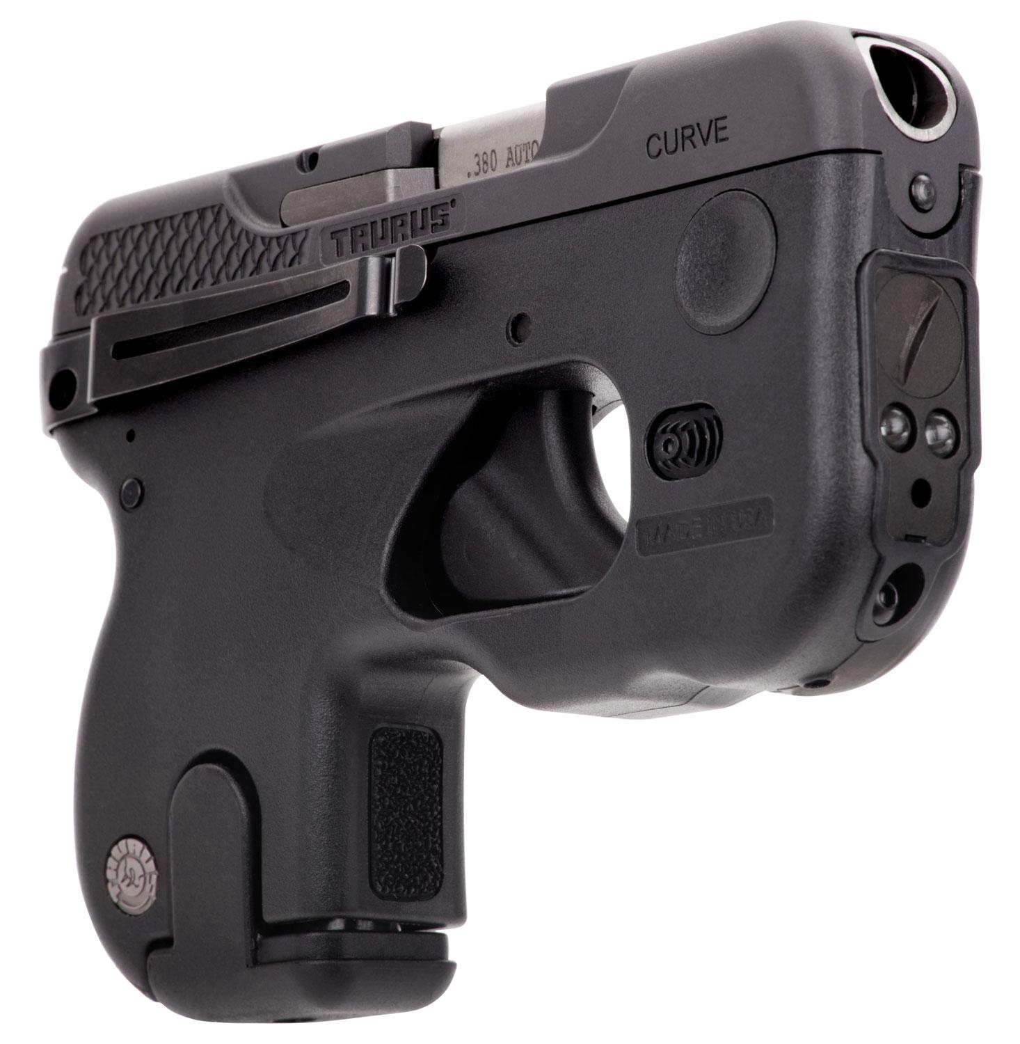 Taurus Curve with Light & Laser 1180031V, 380 ACP, 2.7", Black Polymer Grips, Black Finish, 6 Rds