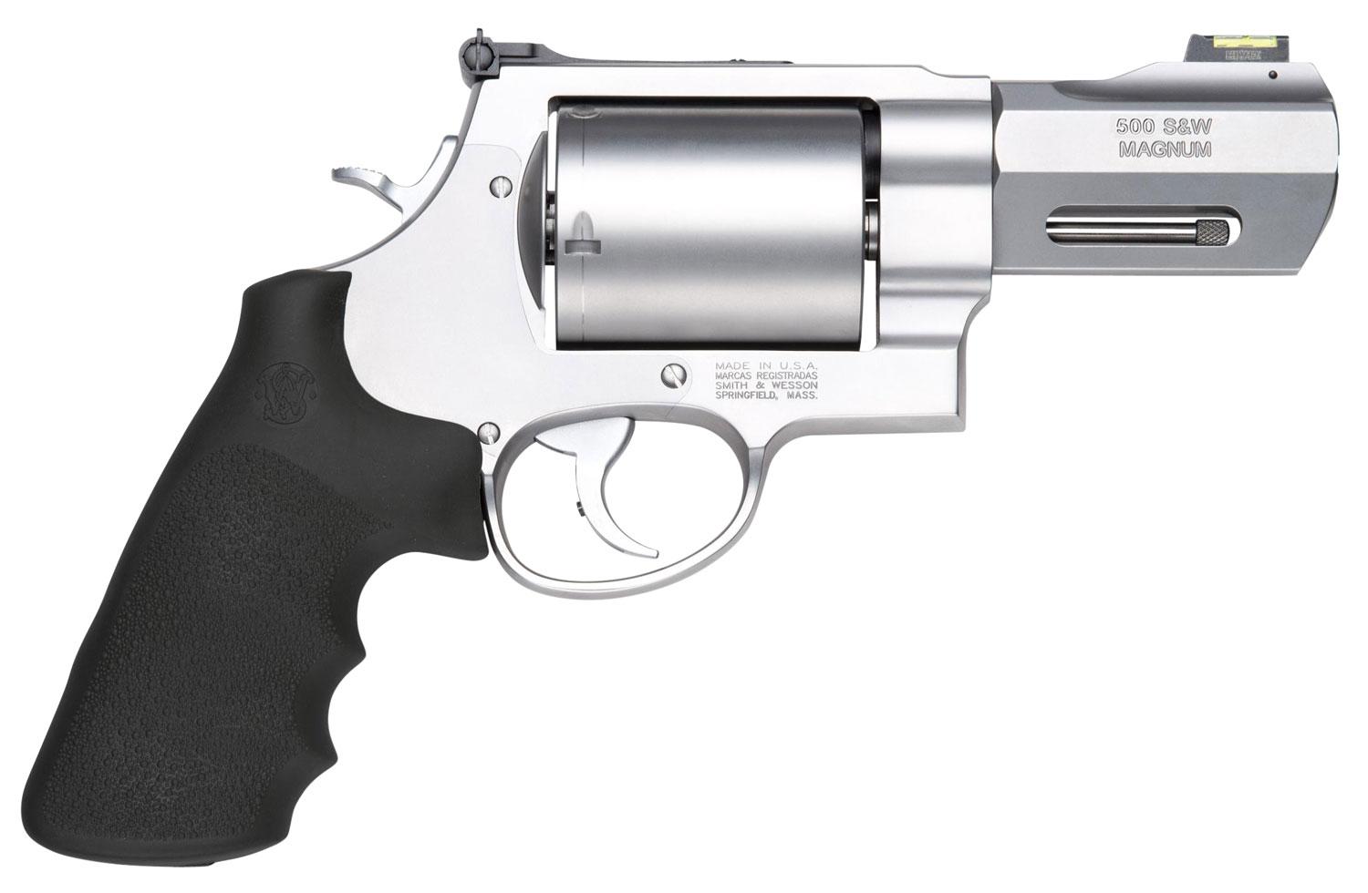 Smith & Wesson Performance Center Revolver 11623, 500 S&W, 3.5", Black Rubber Grips, Stainless Finish, 5 Rds