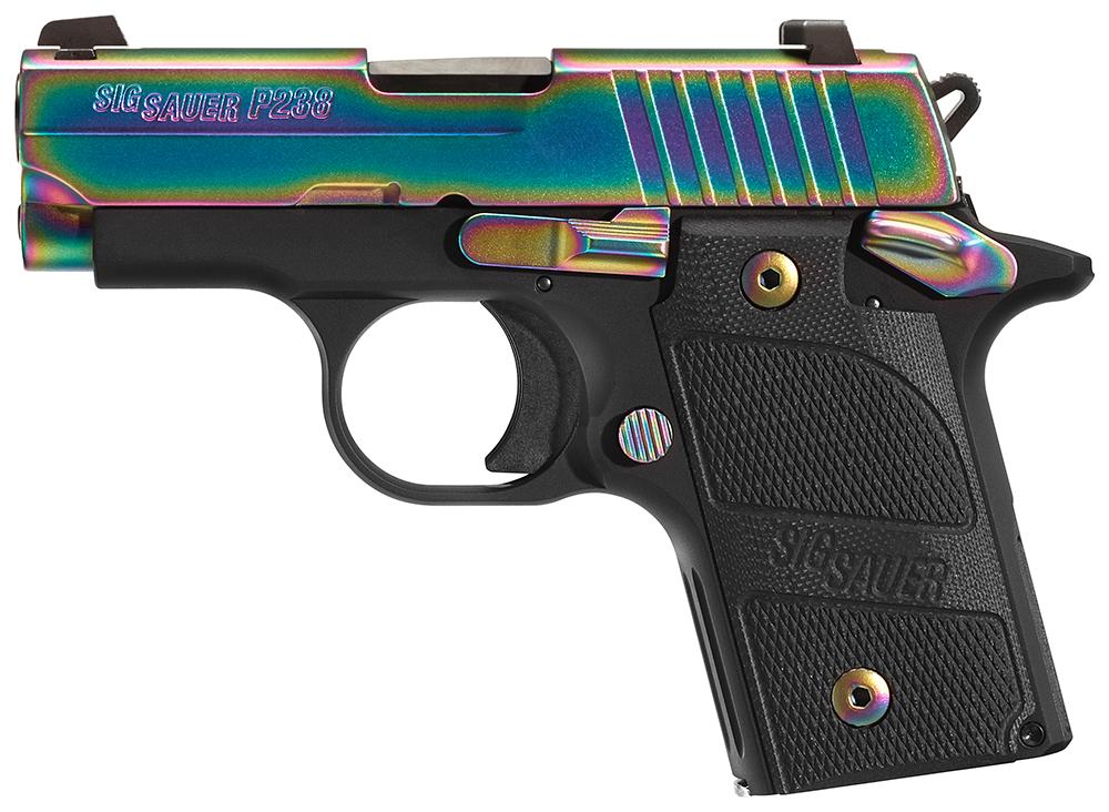 Sig 238 Edge Pistol 238380EDGE, 380 ACP, 2.7", Black G10 Grips, Black Hard Coat Anodized Finish, SLITE Night Sights, 6 Rds