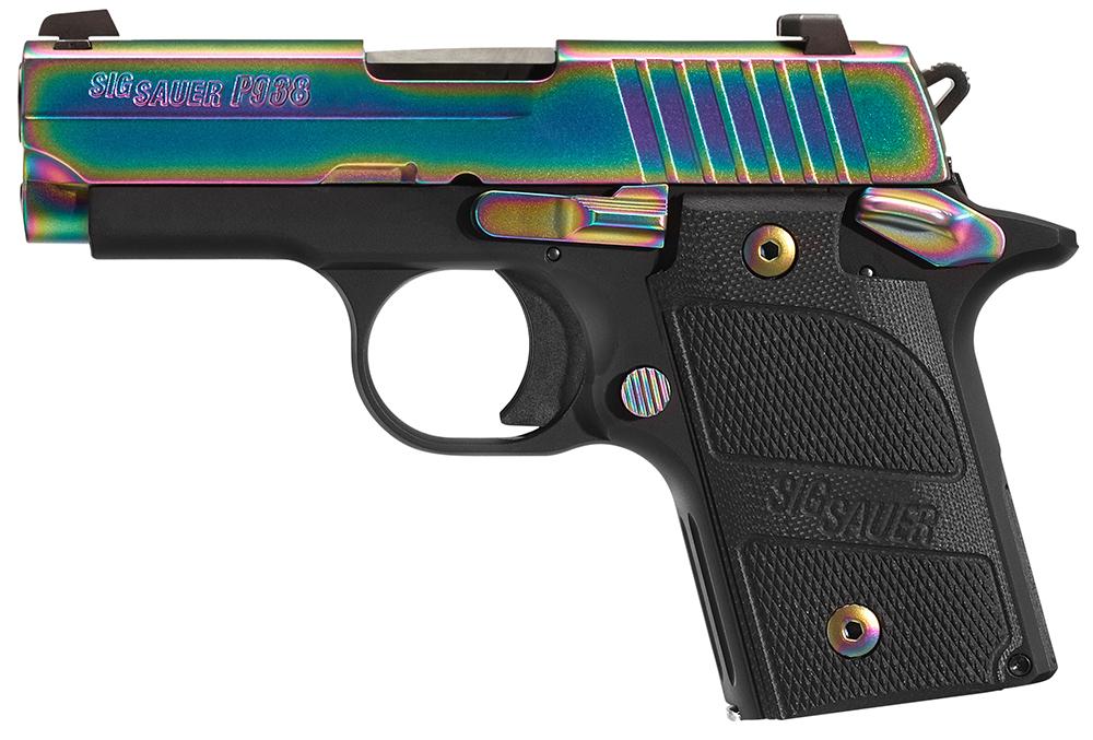 Sigarms P938 Ambidextrous Pistol 9389EDGEAMBI, 9mm, 3", Black G10 Grips, Black Hard Coat Anodized Finish, 6 Rds