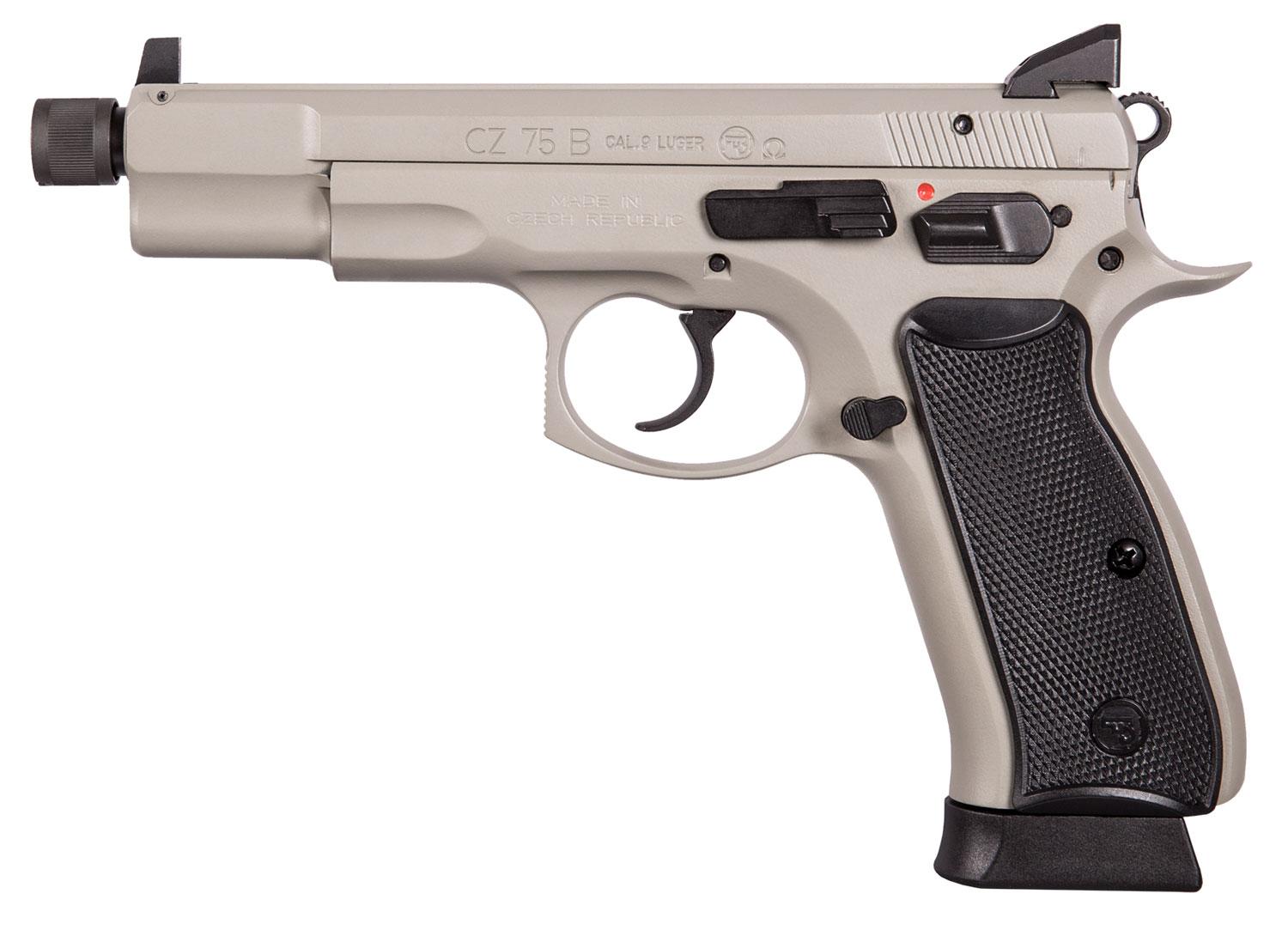 CZ-USA 75 Omega Pistol 01235, 9mm, 5.2", Black Polymer Grips, Gray Finish, 10 Rds
