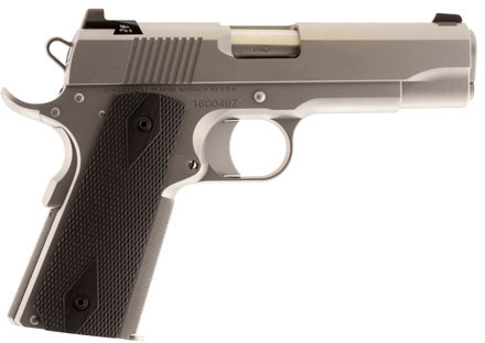 CZ-USA Valor Commander Pistol 01872, 45 ACP, 4.2 in, Black Grip, Stainless Finish, Tritium Night Sights, 9 Rd