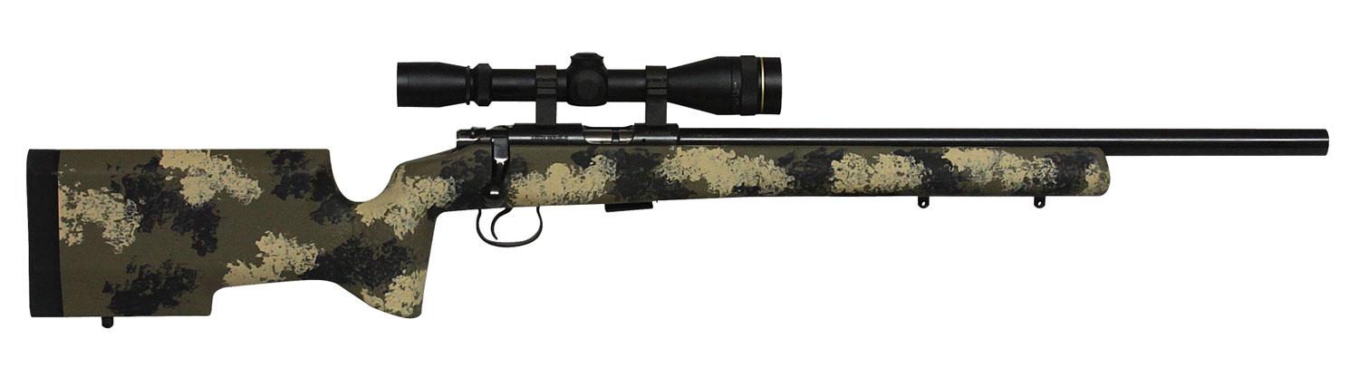 CZ 455 Varmint Trainer Bolt Action Rifle 02256, 22 Long Rifle, 24", Camo Synthetic Stock, 5 Rds