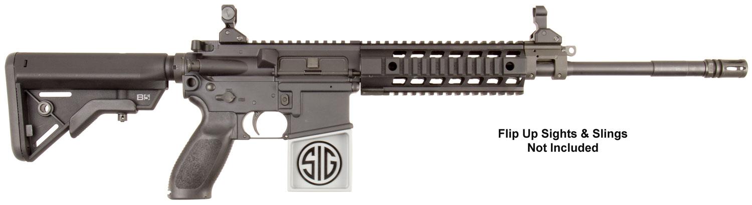 Sig 516 Patrol Semi-Auto Rifle R516G216BP10, 223 Remington/5.56 NATO, 16", 6-Position Black Stock, Black Hard Coat Anodized Finish, 10 Rds