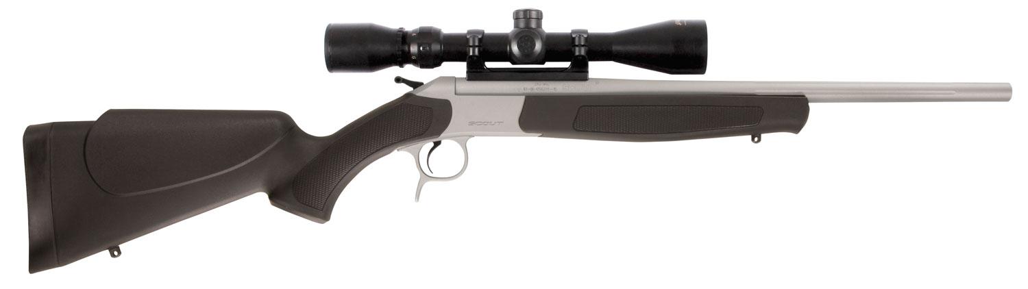 CVA Scout Takedown Compact w/Scope Break Open Rifle CR4820SSC, 223 Remington, 20", Black Synthetic Stock, Stainless Steel Finish, 1 Rds