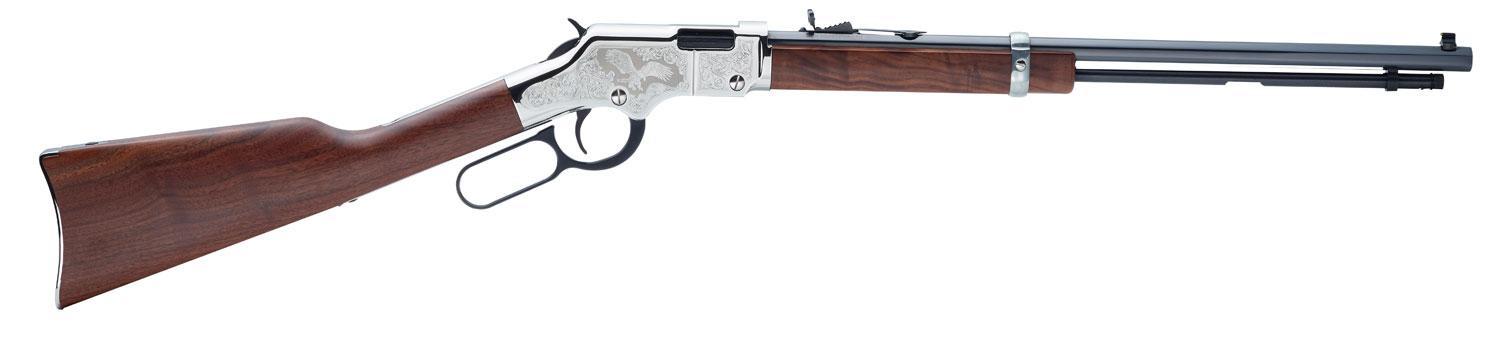 Henry Golden Boy Silver Eagle 2 Lever Action Rifle H004SE2, 22 Long Rifle, 20", American Walnut Stock, Blued Barrel/Nickel Finish, 16 Rds