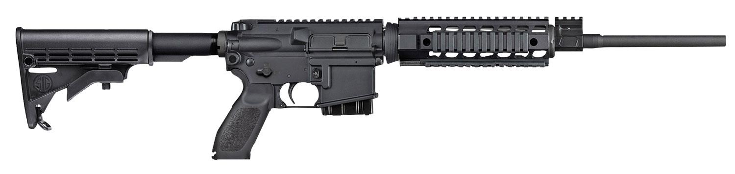 Sig M400 SRP Semi-Auto Rifle RM40016BSSRP, 223 Remington/5.56 NATO, 16", Fixed Black Stock, Black Finish, 10 Rds
