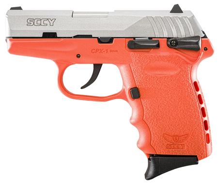SCCY Industries CPX-1 Pistol CPX1TTOR, 9mm, 3.1", Orange Polymer Grip/Frame, Orange Finish, 10 Rds