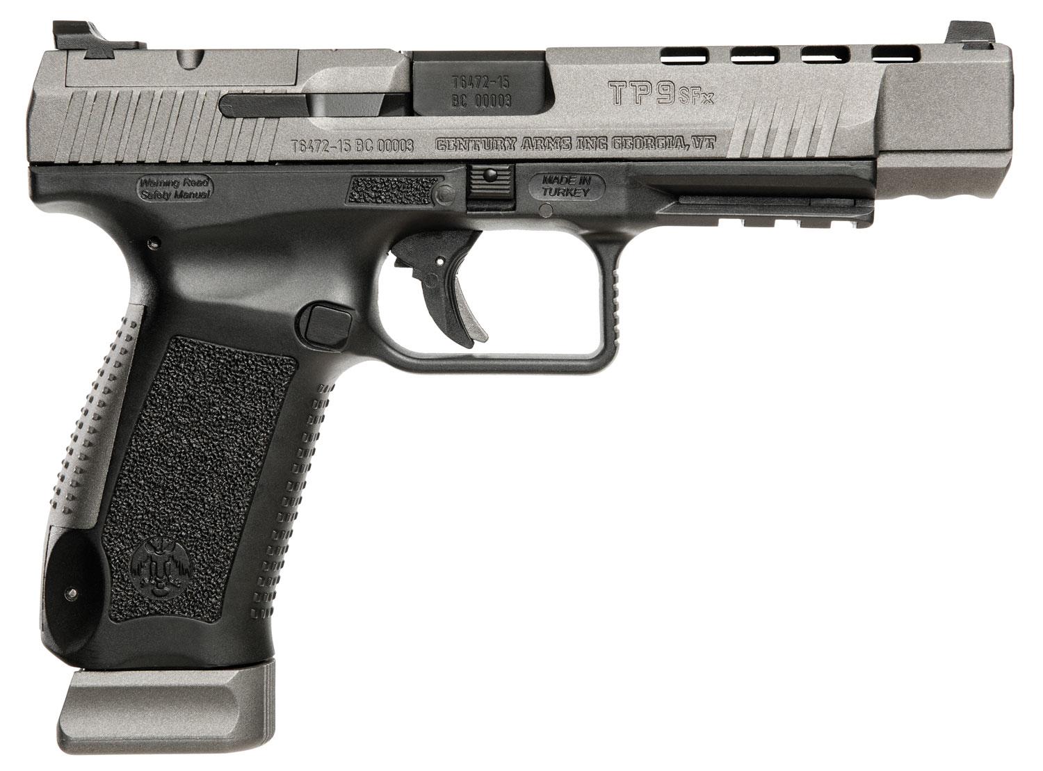 Century Arms Canik Special Forces TP9SFx Pistol HG3774GN, 9mm, 5.2", Black Polymer Grips, Black Finish, 20 Rds