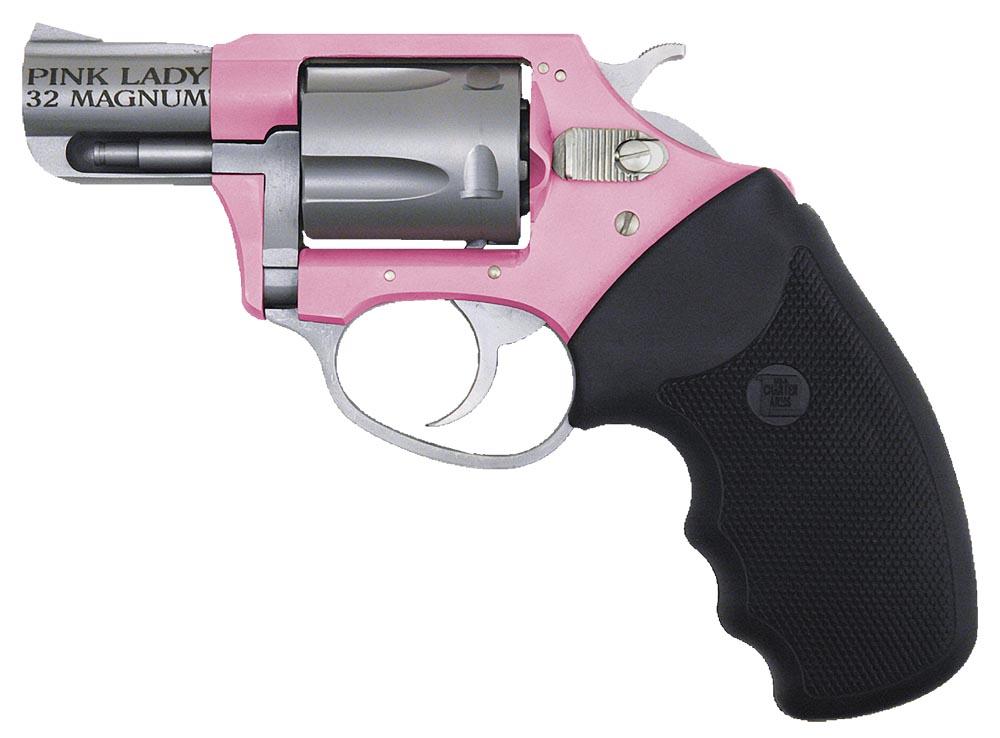Charter Arms Pathfinder Single/Double Action Revolver 52230, 22 Long Rifle, 2", Black Rubber Grips, Pink Finish, 6 Rds