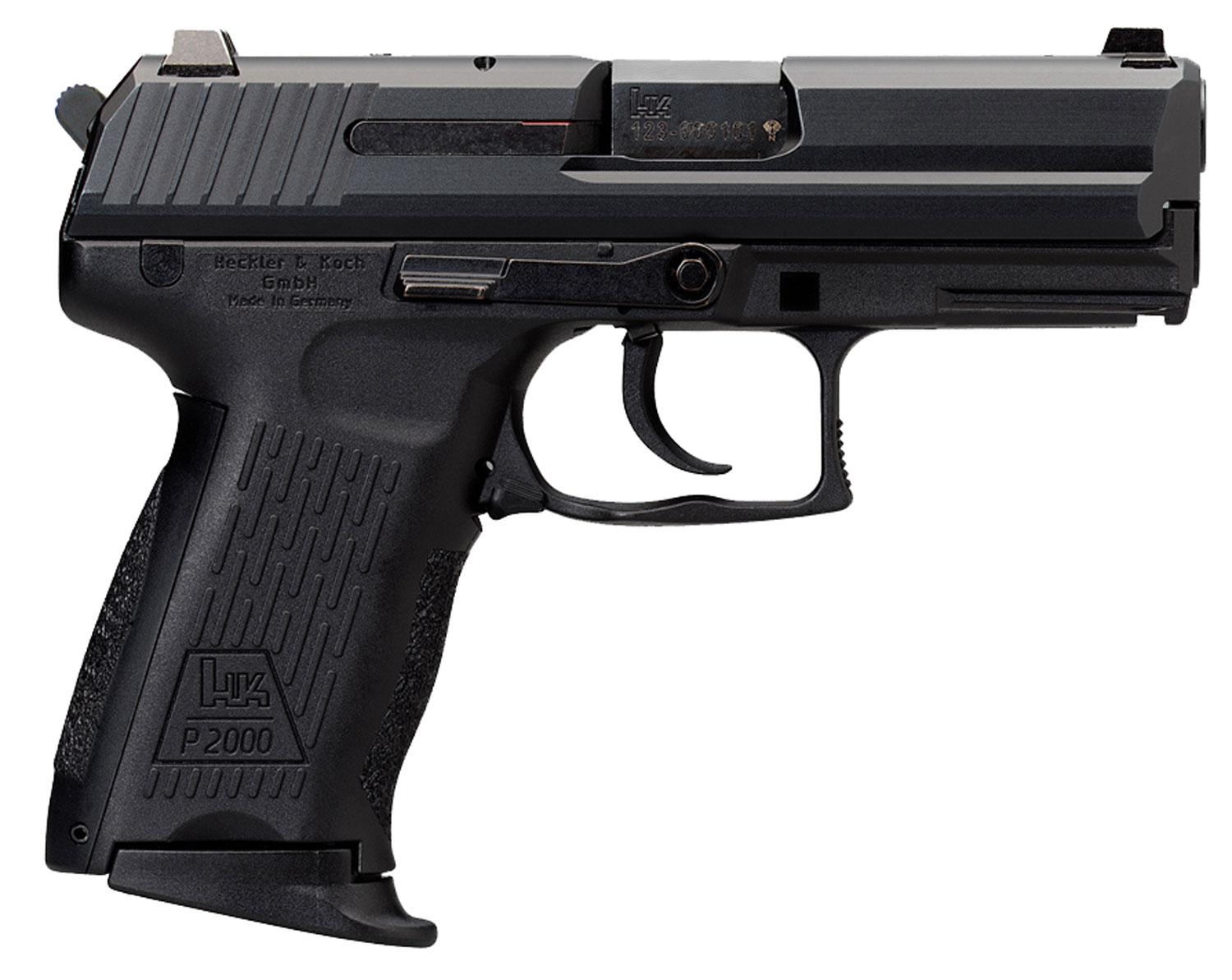 Heckler & Koch Single/Double Action Pistol 709203LELA5, 9mm, 3.6", Black Polymer Grips, Black Finish, 10 Rds