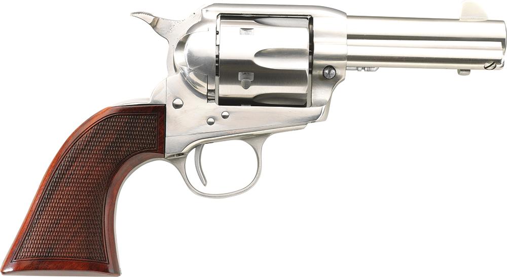 Taylors 4206 Runnin Iron Single Action Revolver 4206, 357 Mag, 4.75", Walnut Grips, Stainless Finish, 6 Rds