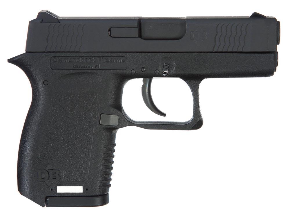 Diamondback DB380 with Night Sights Pistol DB380EXNS, 380 ACP, 2.8", Black Polymer Grips, Black Finish, 6 Rds