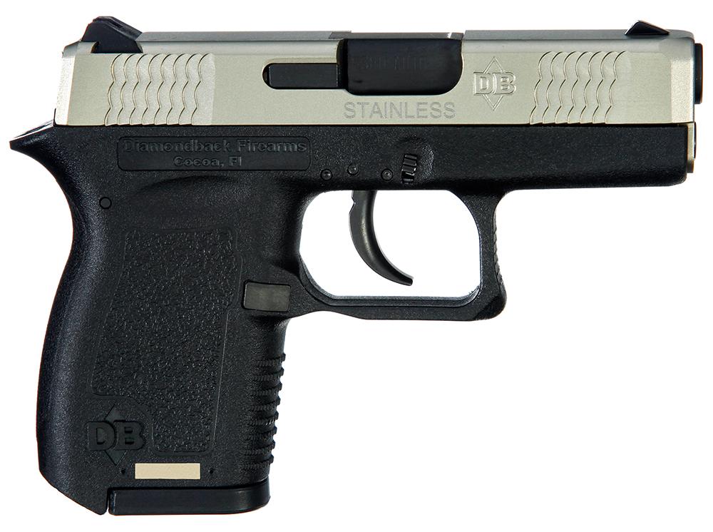 Diamondback DB380 Pistol DB380SS, 380 ACP, 2.8", Black Polymer Grip/Frame, Black Finish, 6 Rds