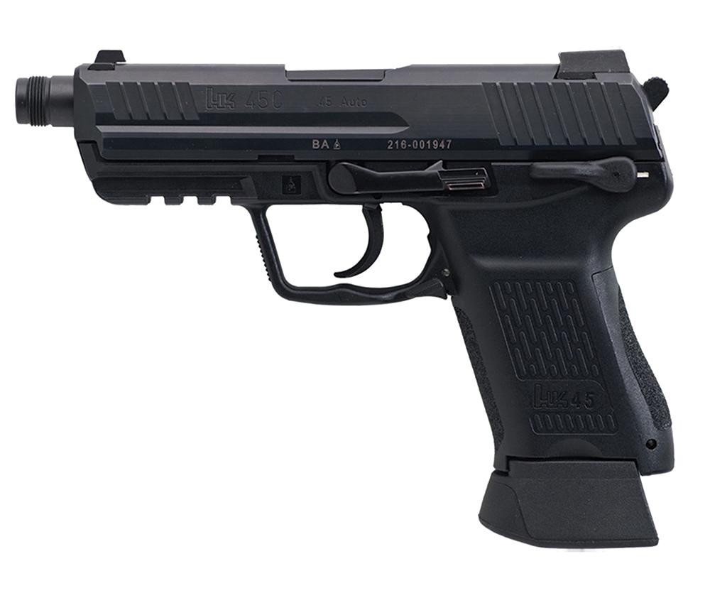 Heckler & Koch HK45 Compact Tactical Pistol 745037TA5, 45 ACP, 4.6", Black Synthetic Grips, Black Finish, 10 Rds