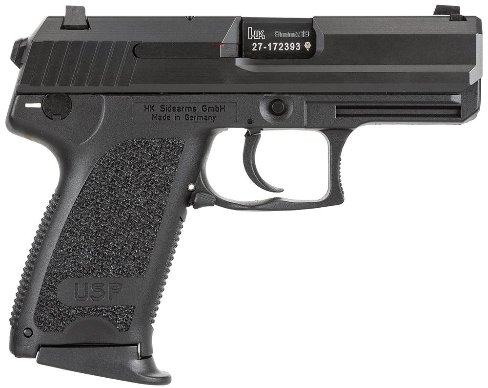 Heckler & Koch USP9 Compact LEM Pistol M709037A5, 9mm, 3.6", Black Polymer Grips, Black Finish, 13 Rds