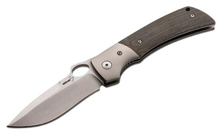 Boker Plus Squail Drop Point Folding Knife w/Plain Edge & Micarta Handle (01BO310)