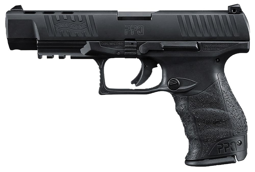 Walther PPQ M2 Pistol 2813737, 9mm, 5", Black Poly Grip/Frame, Black Finish, 15 Rds