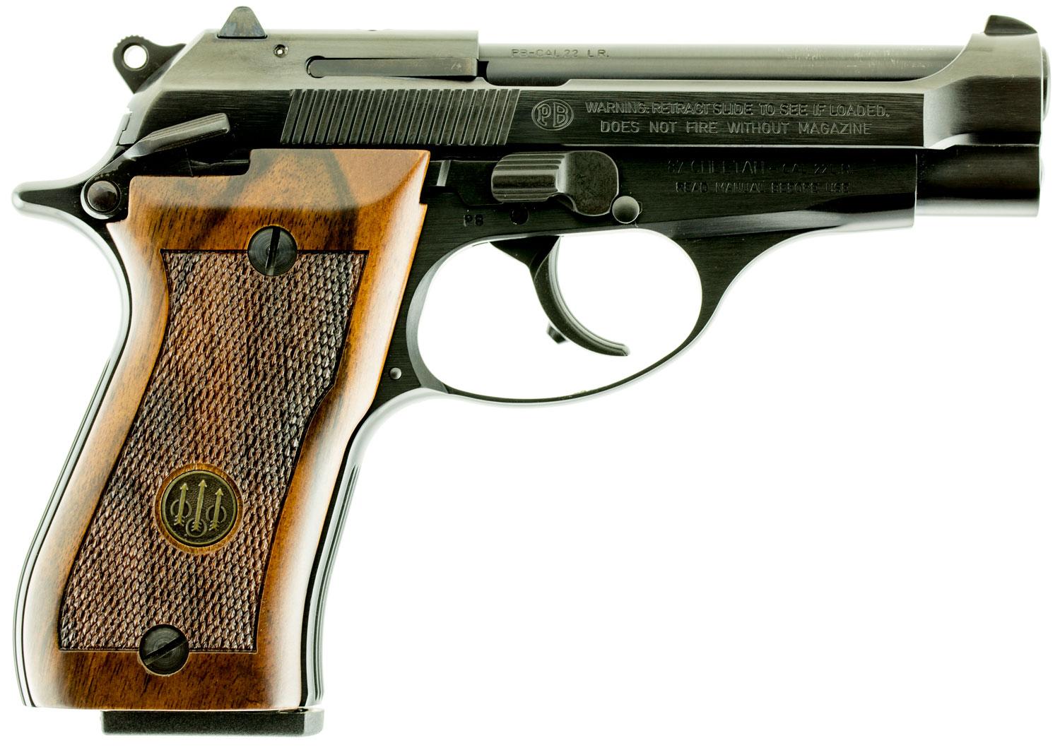 Beretta 87 Cheetah Pistol J87B210, 22 Long Rifle, 3.8", Black Synthetic Grips, Black Finish, 7 Rds