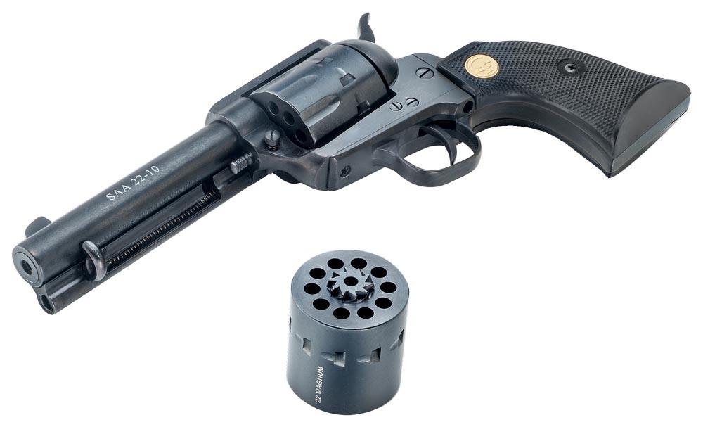 Chiappa 1873 Revolver CF340170D, 22 Long Rifle, 7.5", Black Synthetic Grips, Black Finish, 10 Rds