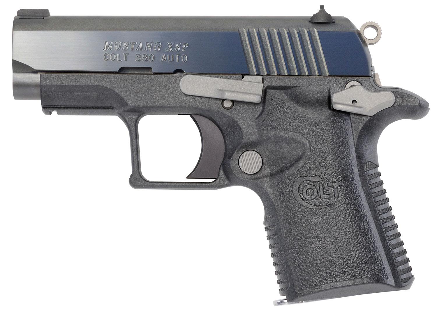 Colt Mustang Single Action Pistol, 380 ACP, 2.75 inch, Gray Polymer Grip/Fr...