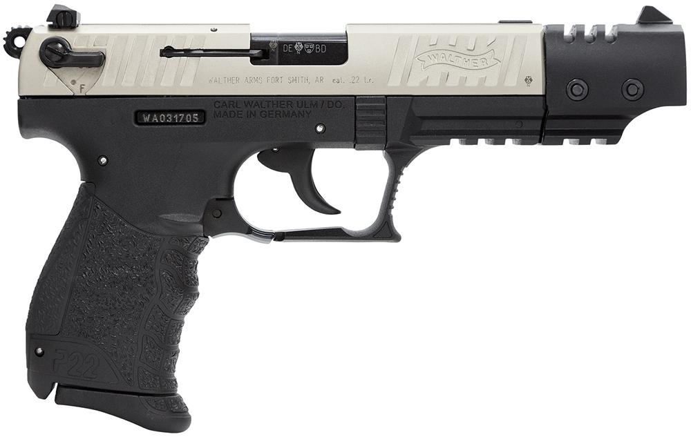 Walther P22 Target Pistol 5120326, 22 Long Rifle, 5", Black Poly Grip/Frame, Black Finish, 10 Rds