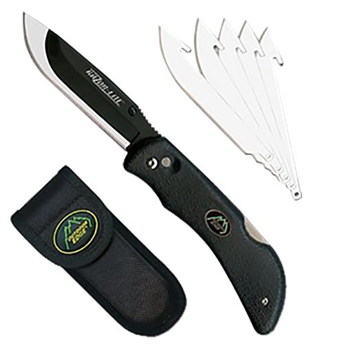 Outdoor Edge Razor-Lite Knife w/Plain Edge & Rubberized Kraton Handle (RL10C)