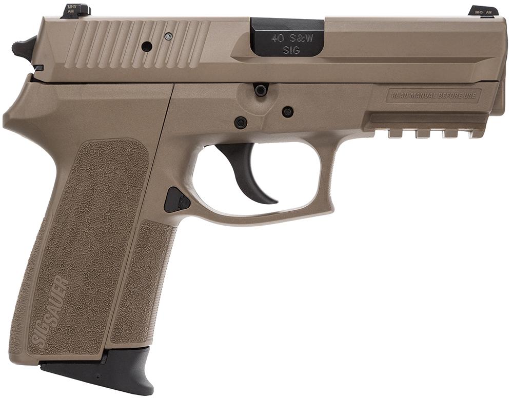 Sig SP2022 Pistol E202240FDE, 40 S&W, 3.9", Flat Dark Earth Polymer Grips, Flat Dark Earth Finish, 12 Rds