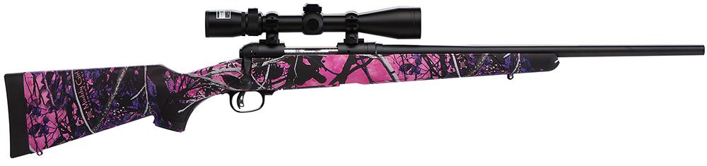 Savage 11 Trophy Hunter XP Youth Rifle w/Nikon Scope 22207, 7mm-08 Remington, 20", Muddy Girl Synthetic Stock, Black Finish, 4 Rds
