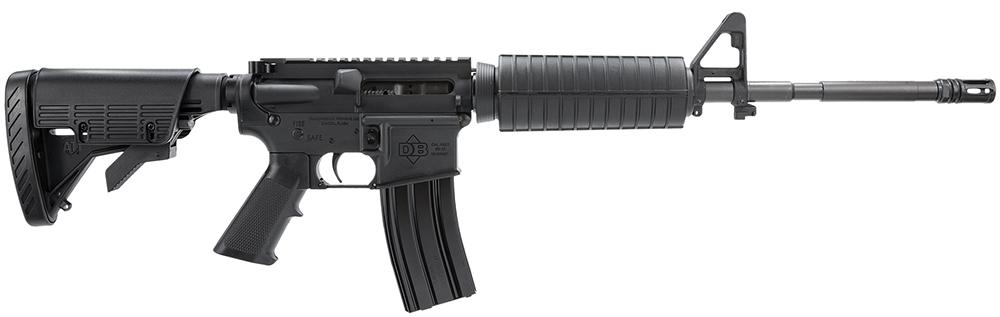 Diamondback DB15 AR-15 Rifle DB15SB, 223 Remington/5.56 NATO, 16", ATI Strikeforce/Collapsible Black Stock, Black Finish, 30 Rds