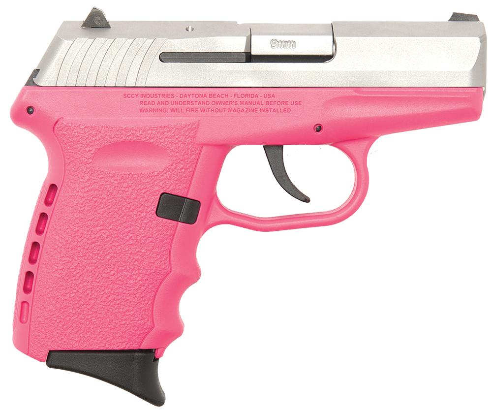SCCY Industries CPX-2 Pistol CPX2TTPK, 9mm, 3.1", Pink Polymer Grip/Frame, Pink Finish, 10 Rds