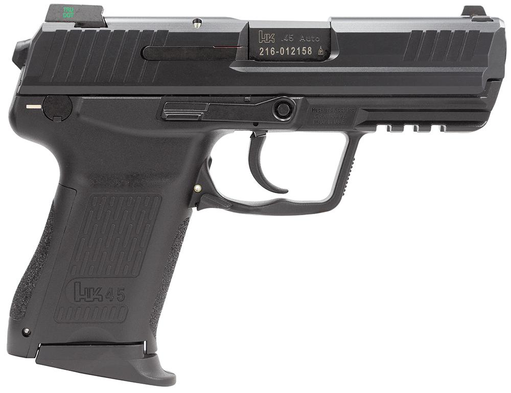 Heckler & Koch HK45 Compact V7 DAO Pistol 745037LEA5, 45 ACP, 3.9", Black Synthetic Grips, Black Finish, 8 Rds