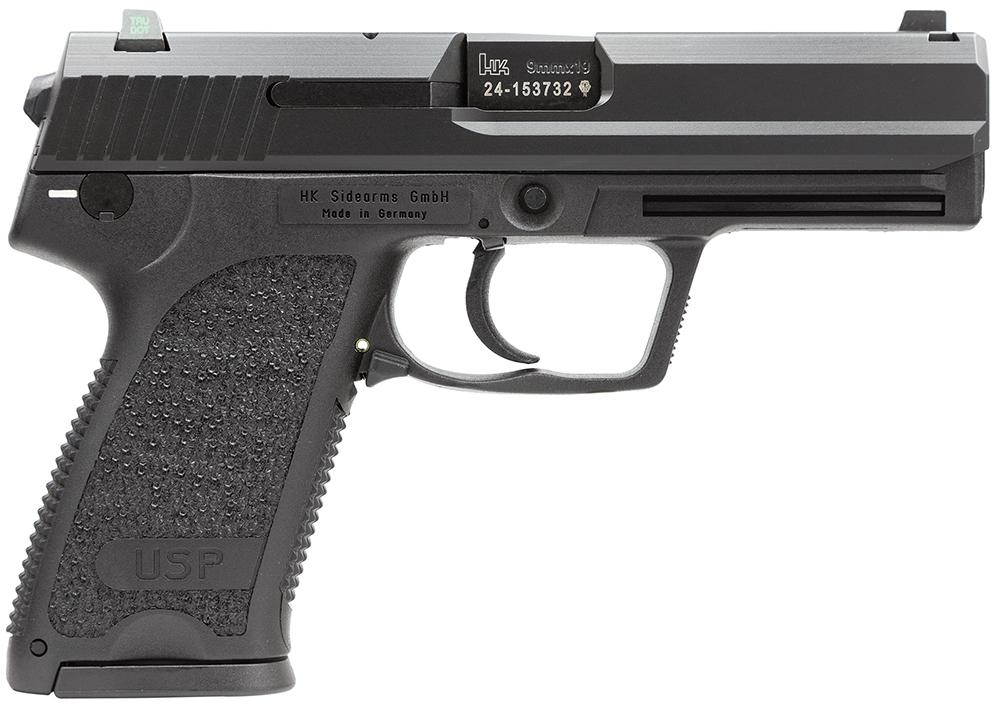 Heckler & Koch USP9 V7 DA/SA Pistol 709007LEA5, 9mm, 4.3", Black Synthetic Grips, Black Finish, 15 Rds