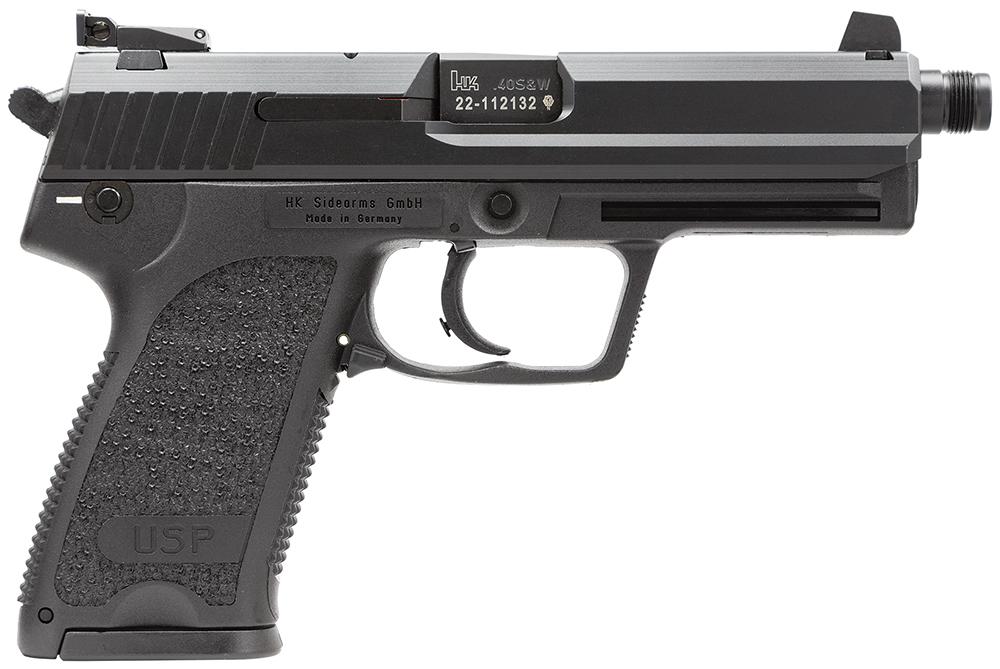 Heckler & Koch USP40 V1 DA/SA Pistol 704001TLEA5, 40 S&W, 4.9", Black Synthetic Grips, Black Finish, 13 Rds