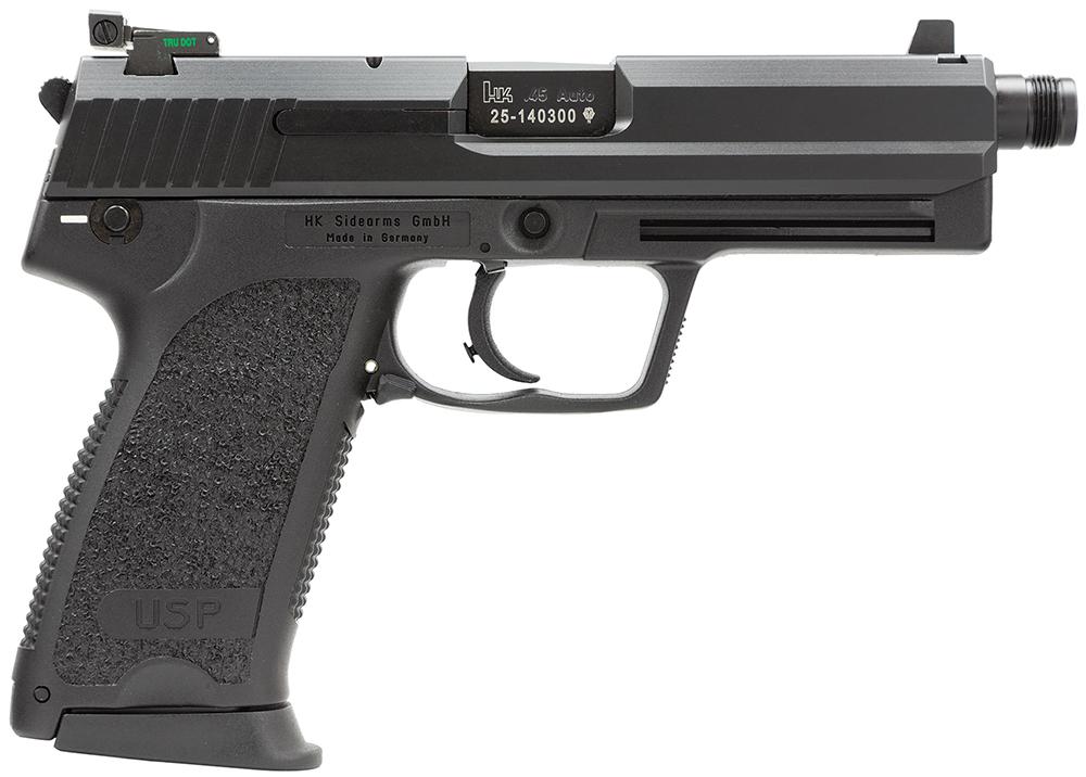 Heckler & Koch USP45 Tactical V1 DA/SA Pistol 704501TLEA5, 45 ACP, 5.1", Black Polymer Grips, Black Finish, 12 Rds